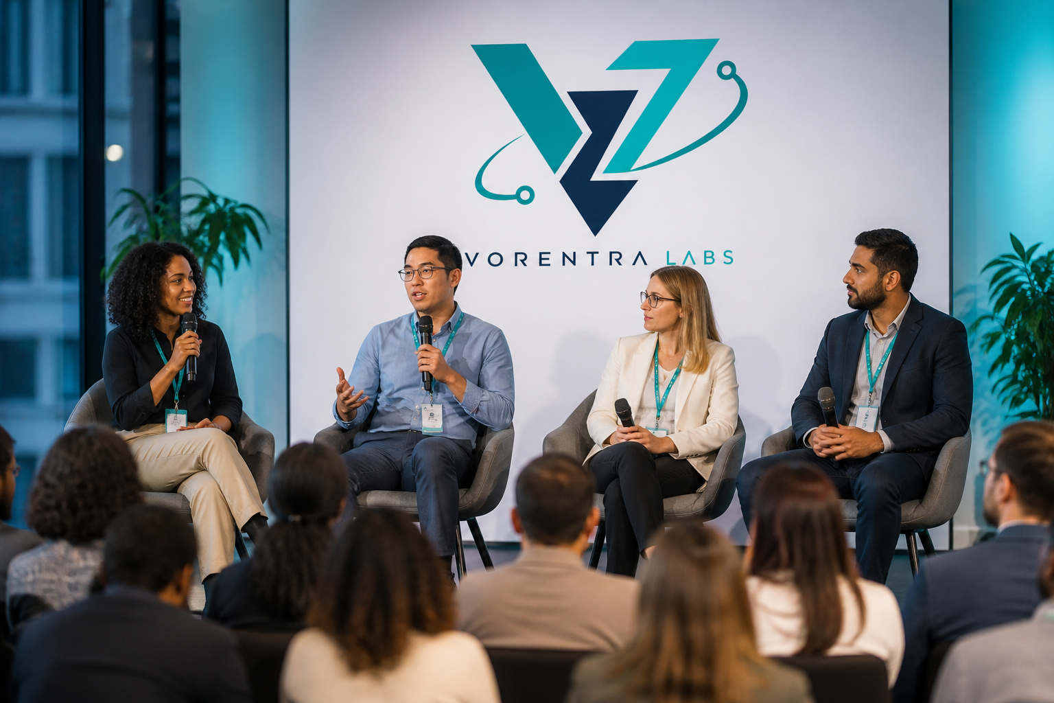 Employees speaking on a diversity and inclusion panel